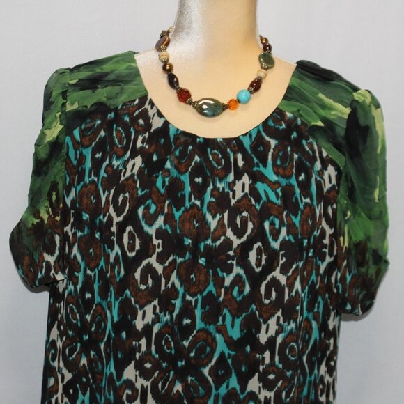 S.L Fashions Animal Print Fully Lined Dress - Picture 2 of 13